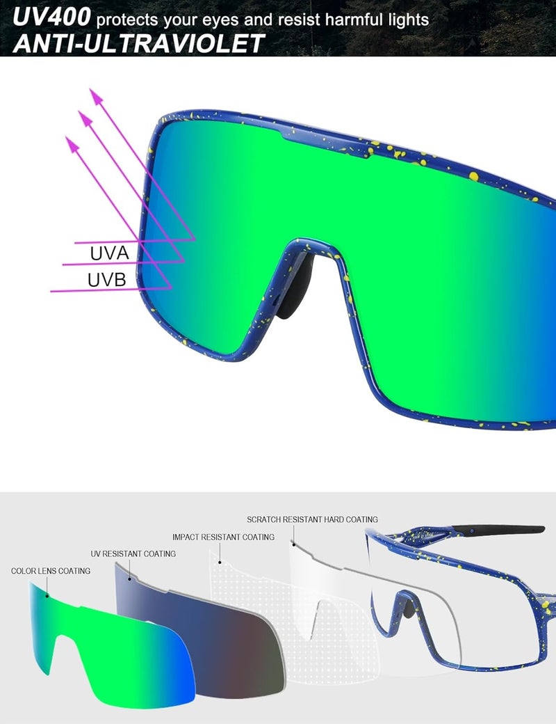 BangLong Polarized Sports Sunglasses for Men Women, UV Protection Sun Glasses for Baseball Running Cycling Fishing - Image 5